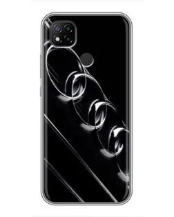 Чехол для Xiaomi Redmi 9c с картинкой «Audi — абстрактные кольца»