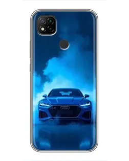 Чехол для Xiaomi Redmi 9c с картинкой «Audi — голубая энергия»