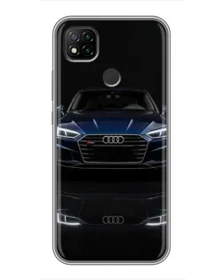 Чехол для Xiaomi Redmi 9c с картинкой «Audi — ночное отражение»