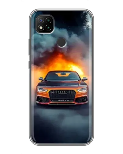 Чехол для Xiaomi Redmi 9c с картинкой «Audi в огненном дыму» Чехол для Xiaomi Redmi 9c с картинкой «Audi в огненном дыму»