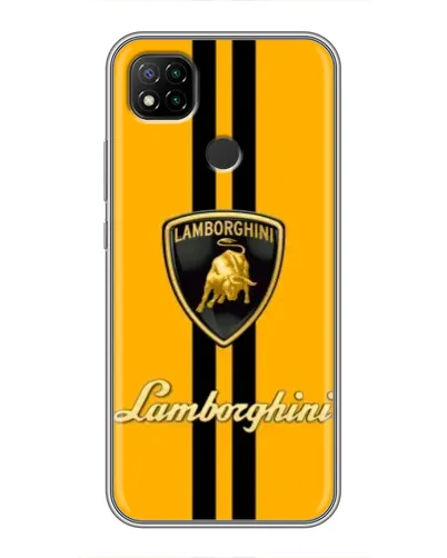 Чехол для Xiaomi Redmi 9c с картинкой «Lamborghini Stripe желтый»