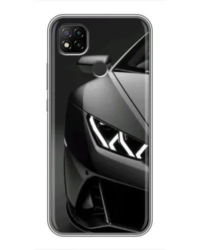 Чехол для Xiaomi Redmi 9c с картинкой «Lamborghini фары детализация»