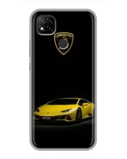 Чехол для Xiaomi Redmi 9c с картинкой «Lamborghini желтый акцент»