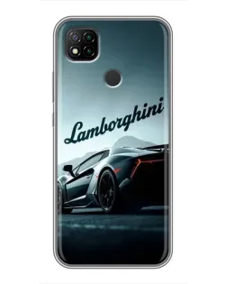 Чехол для Xiaomi Redmi 9c с картинкой «Классическая надпись Lamborghini»
