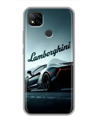 Чехол для Xiaomi Redmi 9c с картинкой «Классическая надпись Lamborghini»