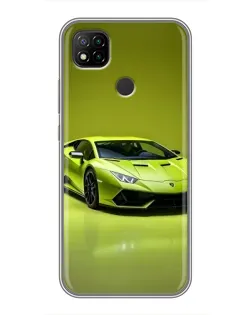 Чехол для Xiaomi Redmi 9c с картинкой «Салатовый Lamborghini Huracan»