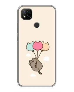 Чехол для Xiaomi Redmi 9c с картинкой «Пушин на шариках»