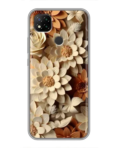 Чехол для Xiaomi Redmi 9c с картинкой «Бежевый флористический декор» Чехол для Xiaomi Redmi 9c с картинкой «Бежевый флористический декор»