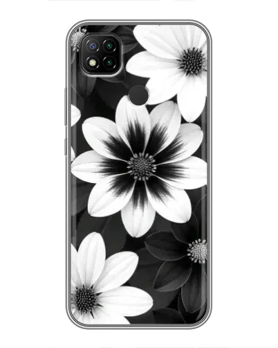 Чехол для Xiaomi Redmi 9c с картинкой «Монохромные астры» Чехол для Xiaomi Redmi 9c с картинкой «Монохромные астры»