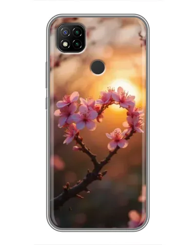 Чехол для Xiaomi Redmi 9c с картинкой «Розовый цвет сердце на фоне заката» Чехол для Xiaomi Redmi 9c с картинкой «Розовый цвет сердце на фоне заката»