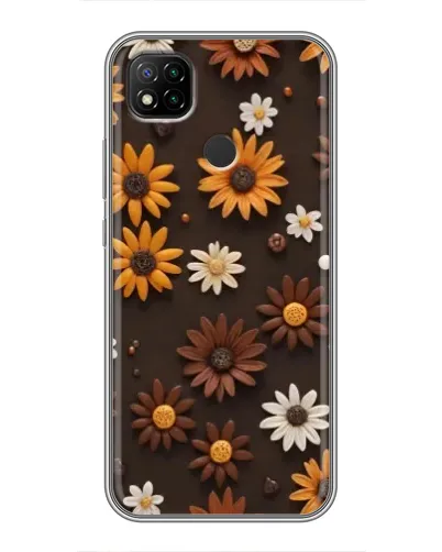Чехол для Xiaomi Redmi 9c с картинкой «Узор из маленьких подсолнухов» Чехол для Xiaomi Redmi 9c с картинкой «Узор из маленьких подсолнухов»