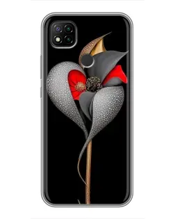 Чехол для Xiaomi Redmi 9c с картинкой «Серебряный фантазийный цветок»