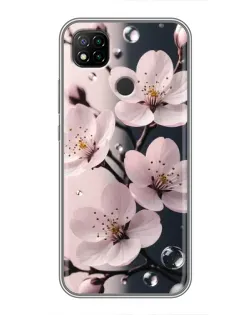 Чехол для Xiaomi Redmi 9c с картинкой «Нежная сакура и капли»