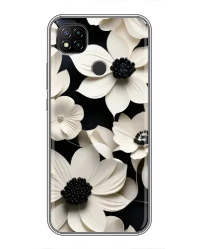 Чехол для Xiaomi Redmi 9c с картинкой «Объемные белые цветы» Чехол для Xiaomi Redmi 9c с картинкой «Объемные белые цветы»