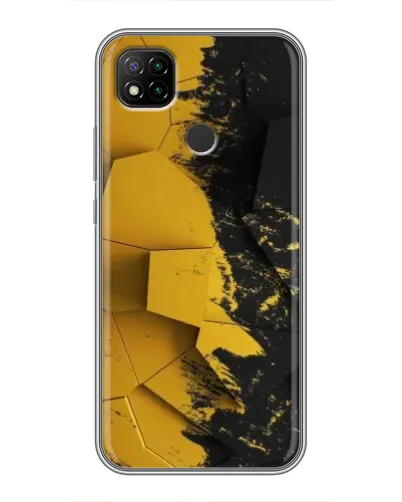 Чехол для Xiaomi Redmi 9c с картинкой «Золотые осколки геометрии» Чехол для Xiaomi Redmi 9c с картинкой «Золотые осколки геометрии»
