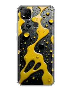 Чехол для Xiaomi Redmi 9c с картинкой «Жидкое желтое золото»