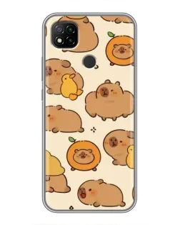 Чехол для Xiaomi Redmi 9c с картинкой «Капибары с апельсинами» Чехол для Xiaomi Redmi 9c с картинкой «Капибары с апельсинами»