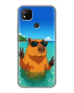 Чохол для Xiaomi Redmi 9c з картинкою «Морська капібара»