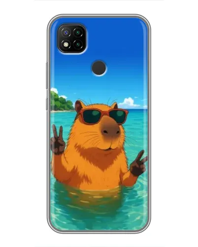 Чохол для Xiaomi Redmi 9c з картинкою «Морська капібара» Чохол для Xiaomi Redmi 9c з картинкою «Морська капібара»