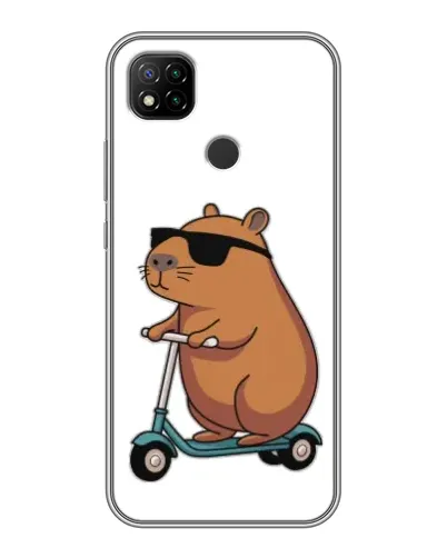 Чохол для Xiaomi Redmi 9c з картинкою «Капібара на самокаті» Чохол для Xiaomi Redmi 9c з картинкою «Капібара на самокаті»