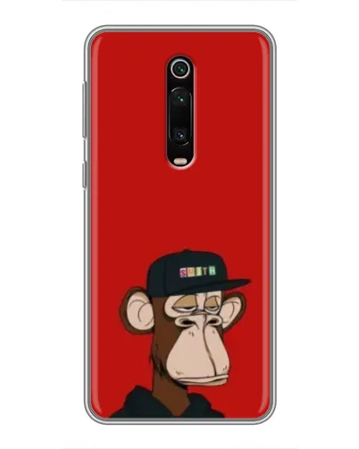 Чехол для Xiaomi Redmi K20 с картинкой «Bored Ape — красный фон» Чехол для Xiaomi Redmi K20 с картинкой «Bored Ape — красный фон»
