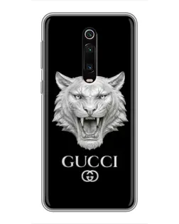 Чохол для Xiaomi Redmi K20 з картинкою «Gucci — срібний лев»