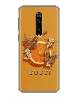 Чохол для Xiaomi Redmi K20 з картинкою «Gucci — золоті метелики»