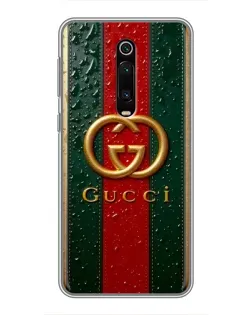 Чохол для Xiaomi Redmi K20 з картинкою «Gucci — фірмова смуга та золото»
