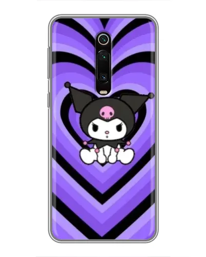 Чохол для Xiaomi Redmi K20 з картинкою «Kuromi та фіолетові серця»