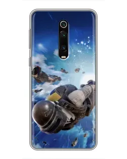 Чохол для Xiaomi Redmi K20 з картинкою «Десант PUBG — стрибок»