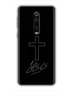 Чехол для Xiaomi Redmi K20 с картинкой «Графический крест Jesus»