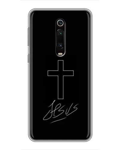 Чехол для Xiaomi Redmi K20 с картинкой «Графический крест Jesus» Чехол для Xiaomi Redmi K20 с картинкой «Графический крест Jesus»