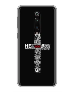 Чехол для Xiaomi Redmi K20 с картинкой «Текстовый крест»