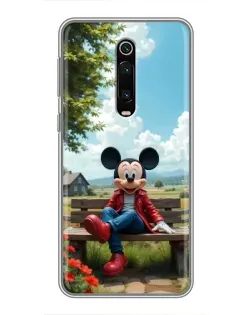 Чехол для Xiaomi Redmi K20 с картинкой «Микки на скамейке»