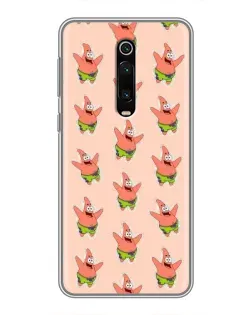 Чехол для Xiaomi Redmi K20 с картинкой «Патрик Стар паттерн»
