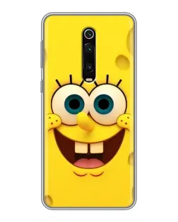 Чехол для Xiaomi Redmi K20 с картинкой «Губка Боб улыбка»