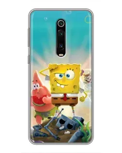Чехол для Xiaomi Redmi K20 с картинкой «Спанч Боб победитель»