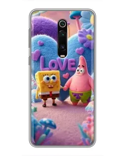 Чехол для Xiaomi Redmi K20 с картинкой «Губка Боб Патрик»