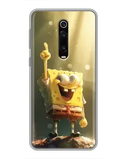 Чехол для Xiaomi Redmi K20 с картинкой «Сияющий Спанч Боб»