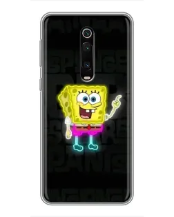 Чехол для Xiaomi Redmi K20 с картинкой «Неоновый Губка Боб»