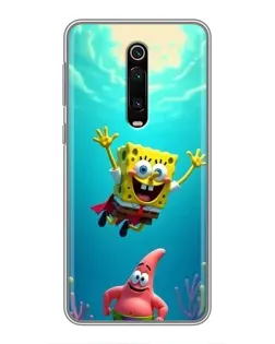 Чехол для Xiaomi Redmi K20 с картинкой «Спанч Боб под водой»