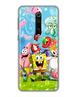 Чехол для Xiaomi Redmi K20 с картинкой «Губка Боб и друзья»