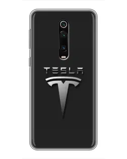 Чохол для Xiaomi Redmi K20 з картинкою «Сталевий логотип Tesla»