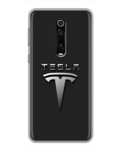 Чохол для Xiaomi Redmi K20 з картинкою «Сталевий логотип Tesla»