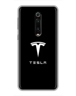 Чохол для Xiaomi Redmi K20 з картинкою «Tesla White Logo»