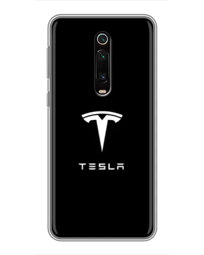Чохол для Xiaomi Redmi K20 з картинкою «Tesla White Logo»
