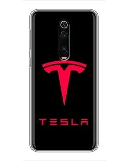 Чохол для Xiaomi Redmi K20 з картинкою «Tesla Red Logo»