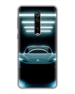 Чохол для Xiaomi Redmi K20 з картинкою «Tesla в неоні»