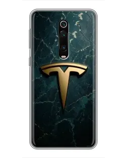 Чохол для Xiaomi Redmi K20 з картинкою «Мармурова Tesla Gold»