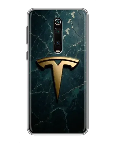 Чохол для Xiaomi Redmi K20 з картинкою «Мармурова Tesla Gold»